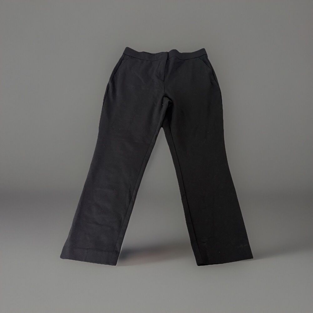 Banana Republic Black Dress Pants Skinny Size 16 Solid Zip Rayon Blend Office